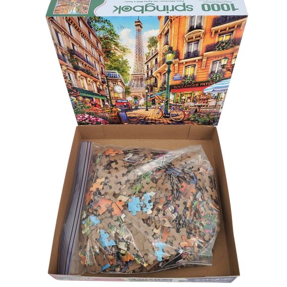 Springbok Puzzle 1000 Piece Paris Afternoon Pre-Owned - Picture 2 of 7